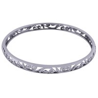 Plain Jali Cut 925 Sterling Solid Silver Bangle