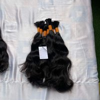 Soft and Silky Natural Indian Raw Unprocessed Wavy Bulk Human Hair