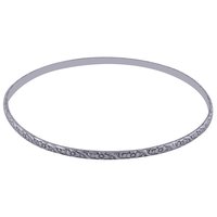 Plain Embossed 925 Sterling Solid Silver Bangle