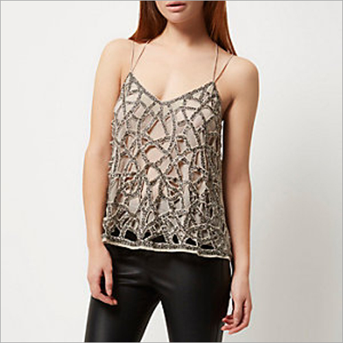 Embellished Sequin Tops With Straps By ZAARR FASHIONS