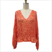 Ladies Full Sleeve Beaded Tops