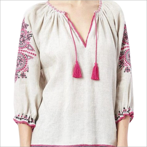 Ladies Cotton Printed Top