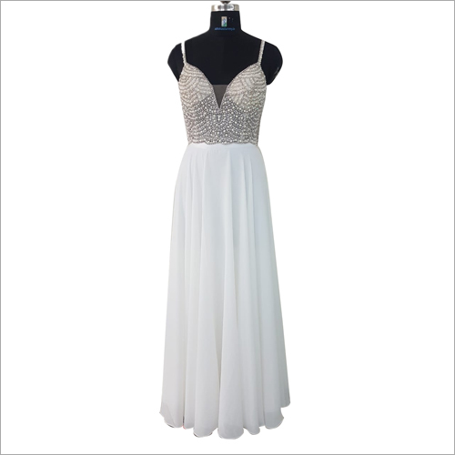Ladies Sequin Evening Floral Gown