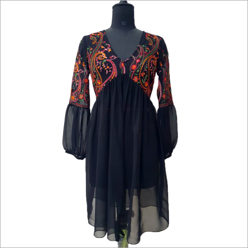 Embroidered Designer Short Dress