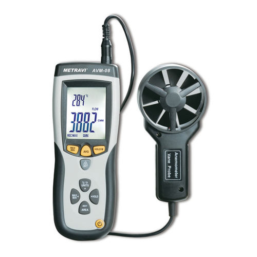 AVM-08 ThMetravi ermo-Anemometer with CFM/CMM and built-in Infrared Thermometer