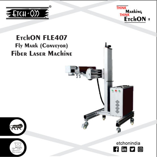 Etchon Fly Mark Fiber Laser Marking Machine, Fle407D Power: 20