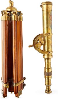 Nickel Plated Stand Telescope Handcrafted Functional Vintage Replica Brass Nautical Antique Telescope 15 inches Brass Nautical Spyglass & Collectible Decor