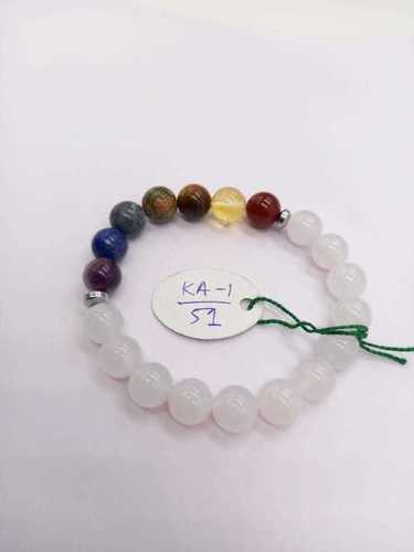 7 Chakra Bracelet With White Quatrz