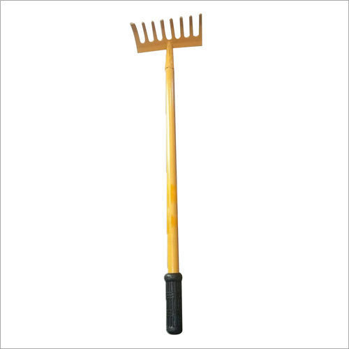 8 Teeth With 30 inch Garden Rack With Pipe Handle - Powder Coated Finish Durable Rust Resistant Design | Ideal for Soil Block Breaking