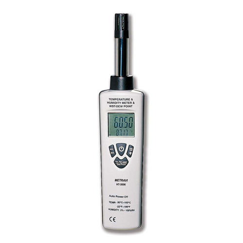 Metravi HT-3006 Temperature and Humidity Meter with Dew Point and Wet Bulb