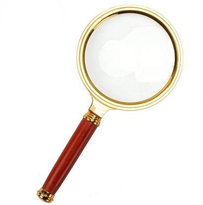 Yellow And Mehroon Magnifier, With Handle