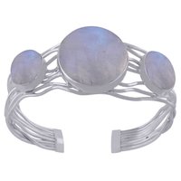 Tiger Eye Natural Gemstone Round 925 Sterling Solid Silver Handmade Bangle