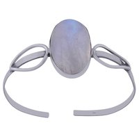 Amethyst Natural Gemstone Oval 925 Sterling Solid Silver Handmade Bangle