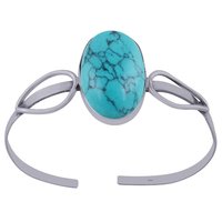 Amethyst Natural Gemstone Oval 925 Sterling Solid Silver Handmade Bangle