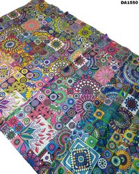 Multicolored Digital Prints On Semi Linen Fabric