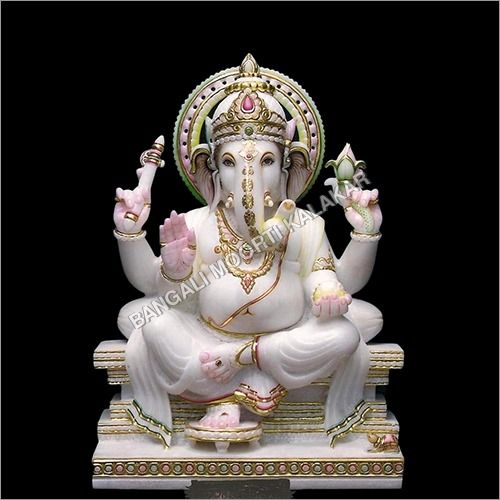 White Marble Ganesh Statue