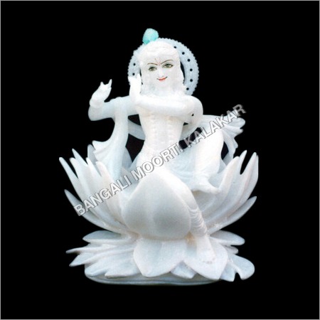 Krishna Sitting On Lotus Statue
