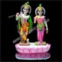 Marble Standing Radha Krishna Statue