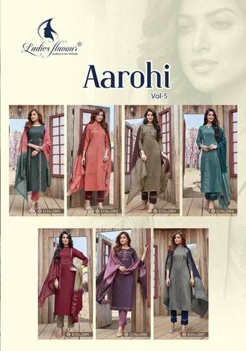 Dry Cleaning Aarohi Vol-5 Chinon Bottom Kurti Catalogue