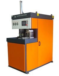 Orange 1300bph High Speed Semi Automatic Pet Blow Moulding Machine