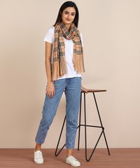 Pashmina Finewool Check Design Stoles