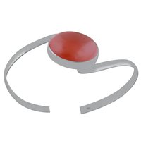 Malachite Natural Gemstone Oval 925 Sterling Solid Silver Handmade Bangle