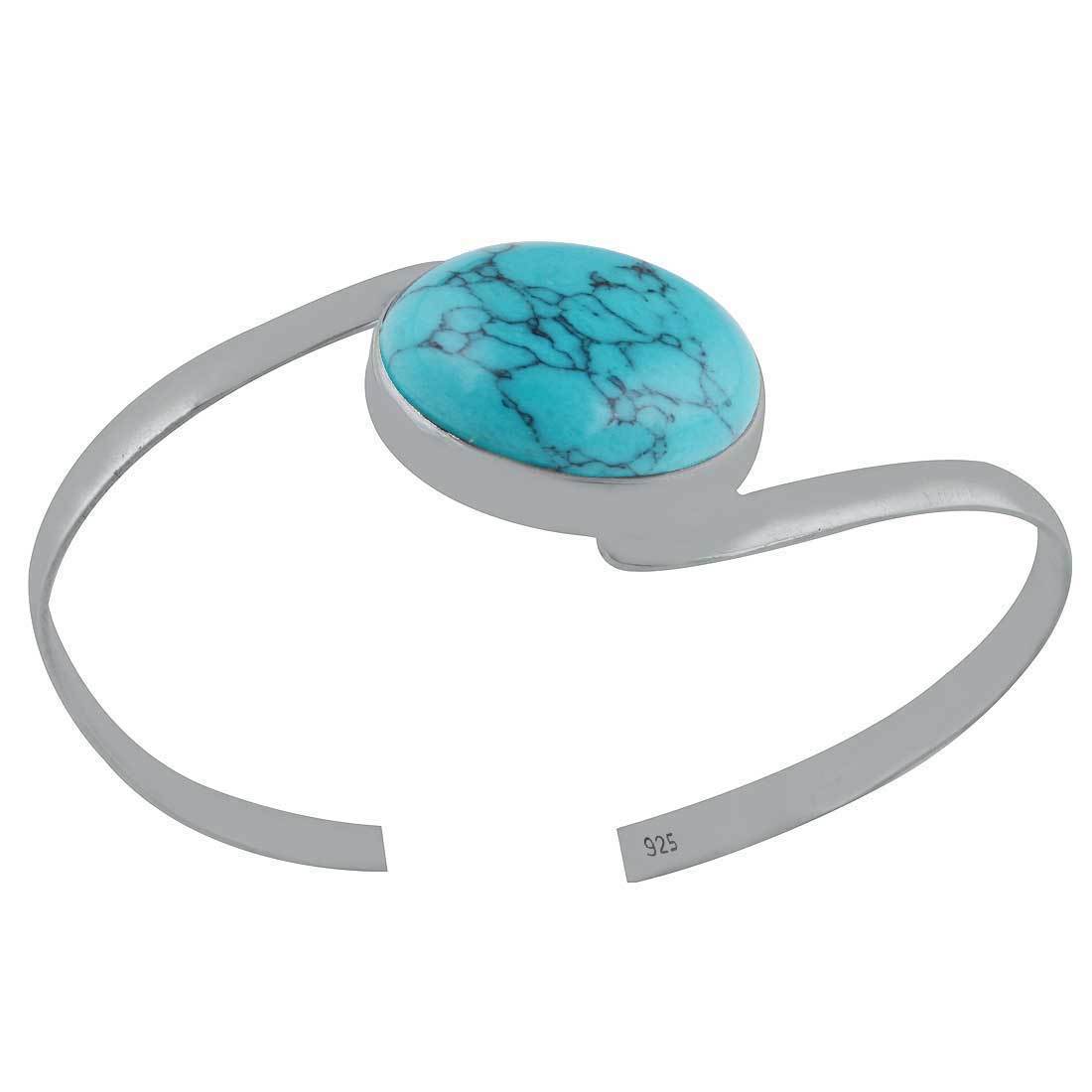 Malachite Natural Gemstone Oval 925 Sterling Solid Silver Handmade Bangle
