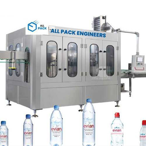 Industrial Mineral Water Bottle Filling Machine - Stainless Steel, Full Automatic, Electric Drive | High Purity Level, 50 TDS Water Out Conductivity, 1000 TDS Water In Conductivity