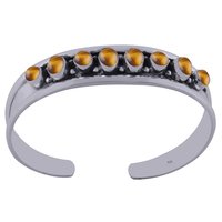 Rainbow Natural Gemstone Oval 925 Sterling Solid Silver Handmade Bangle