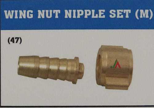 Brass Wing Nut Nipple Set (M)