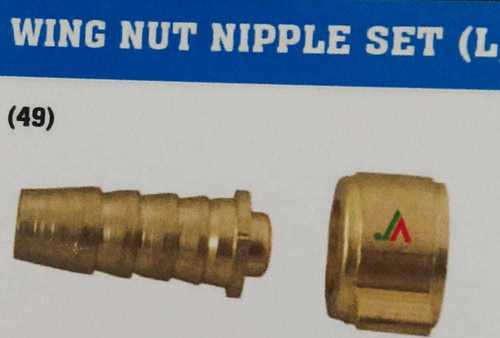 Brass Wing Nut Nipple Set (L)