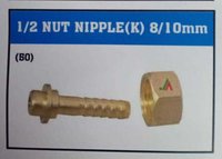 1/2 Brass Nut Nipple (K) 8/10 mm