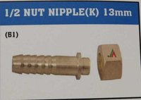 1/2 Brass Nut Nipple (K) 13mm