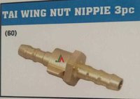 TAI Brass Wing Nut Nipple 3pc