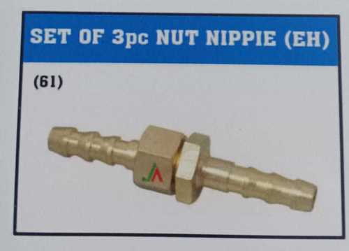 Set of 3pc Brass Nut Nipple (EH)
