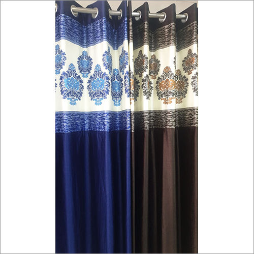 Polyester Long Crush Patch Curtains