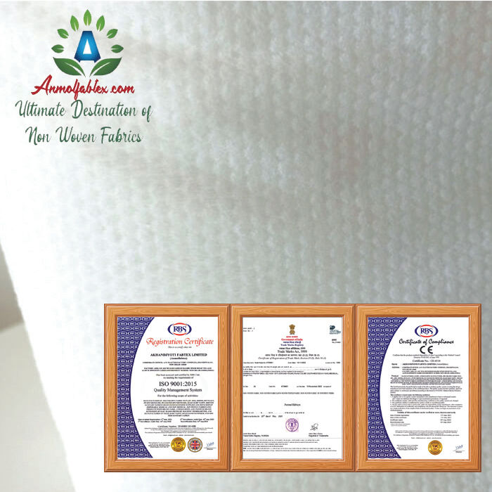 80GSM PEARL-DOT PATTERN POLYESTER/VISCOSE SPUNLACE NONWOVEN FABRIC FOR WET WIPES