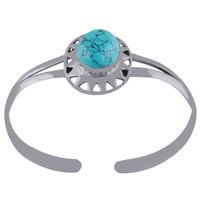 Rainbow Natural Gemstone Oval 925 Sterling Solid Silver Handmade Bangle