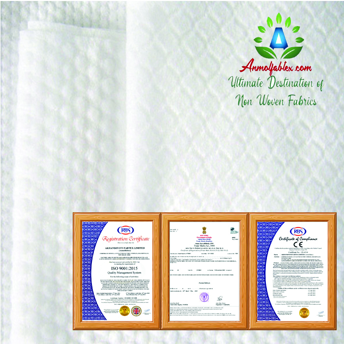 SPUNLACE NON WOVEN NONWOVEN FABRIC 40GSM FOR WIPES