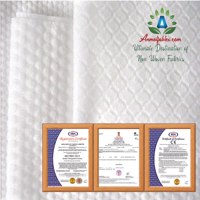 CUSTOMISED SPUNLACE NONWOVEN FABRIC WITH SMOOTH HANDS FEELING INTERNATIONAL STANDARD