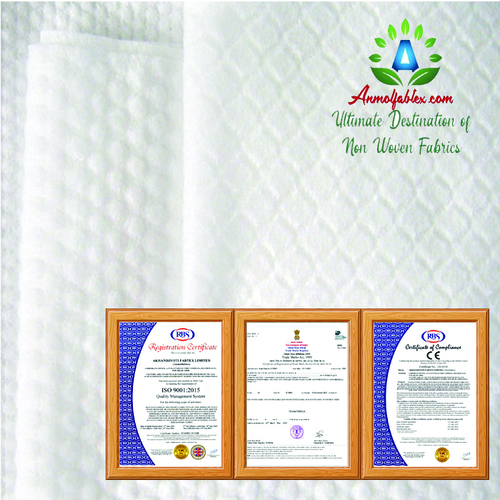 PEARL PATTERN SPUNLACE NONWOVEN FABRIC POLYESTER / VISCOSE CROSS LAPPING