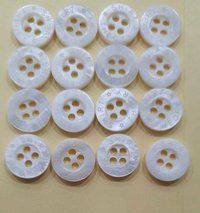 100 White Mother Of Pearl Buttons
