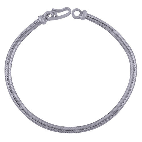 Plain 925 Sterling Solid Silver Bracelet Diameter: Length:8 Inch X ...