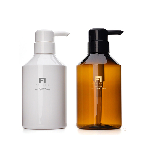 Lotion Pump Bottles - PET Material 100ml/300ml/500ml Capacity | Clear or Customized Color Screen Printing Suitable for Cosmetic Packaging