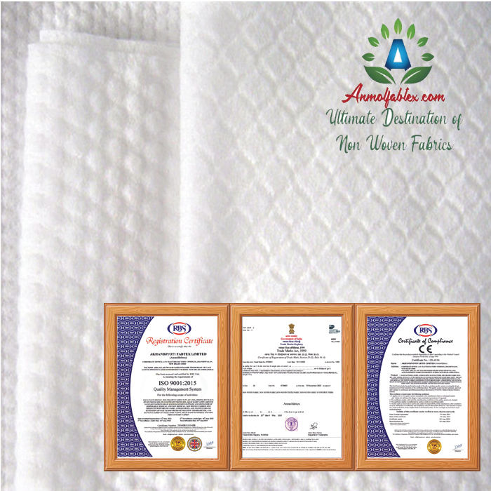 EMBOSSED SPUNLACE NON WOVEN FABRIC