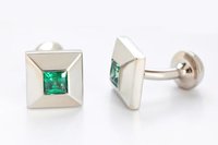 Vishwa Sterling Silver Cufflinks Swarovski Stones For Mens Gift Corporate Gift