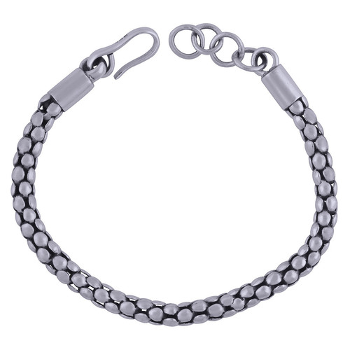 Textured Plain 925 Sterling Solid Silver Bracelet