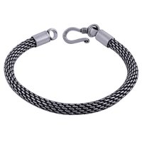 Textured Plain 925 Sterling Solid Silver Bracelet