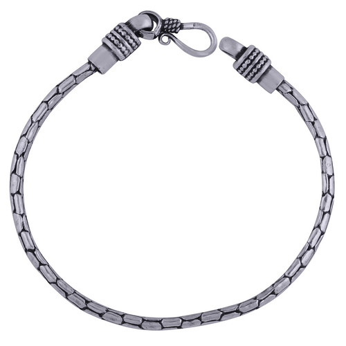 Textured Plain 925 Sterling Solid Silver Bracelet