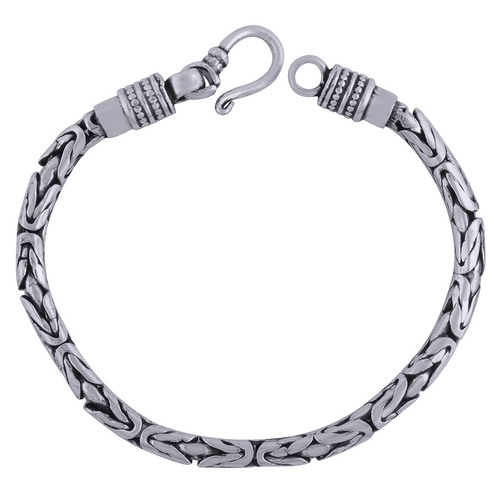 Textured Plain 925 Sterling Solid Silver Bracelet